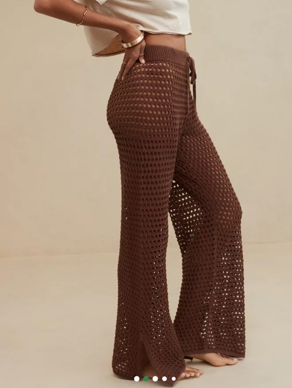 New Womens Aerie Crochet Beach Pants M